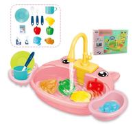 RCGOFOLLOW Circulating Water Kitchen Sink Toy Educational And Entertaining For Kids Making More Realistic And Fun For Children. Is, pink