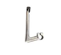 RCGOFOLLOW Cycling Accessories Bicycle Quill Stem 4mm 2mm Mounting Handle Bar Riser Aluminum Alloy Upgrade Climbing Gooseneck Handlebar Clamp Bike Stem Riser Sports, Silver, Length 18cm