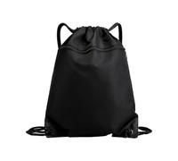 RCGOFOLLOW Drawstring Backpack Sack for Kids Men Women Large Storage Solution Drawstring for Sports Equipment and Daily Draw String Bags PE Bags Rucksack Casual Day Pack, Black, 43x50x1cm