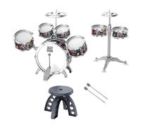 RCGOFOLLOW Drum Set With Stool Made For Children Ages 3 To 5 Inspiring Creativity And Musical Passion Through Drumming Kids Jazz Drum Set Percussion Music Instrument