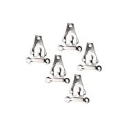 RCGOFOLLOW Durable Heavy Duty Tailor Repair Snap Fasteners Kit For Jeans Skirts Trousers Fabric Craft Projects Easy Removable Waistband Extenders Button Hook Waist Eye Closure, Silver Flat