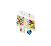 RCGOFOLLOW Early Learning Sensory Toy Four Color Battle Game Engaging Experience Promotes Color Sorting And Logical Thought Wooden Colorful Slide Puzzle Game Birthday Gift