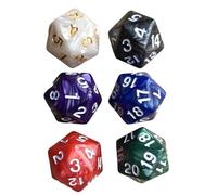 RCGOFOLLOW Easy To Read 20mm 20 Sided Dices Curriculum Teaching Games Durable Materials Lightweight Flat And Smooth Multi Sided Game Dices Set Toys Polyhedral