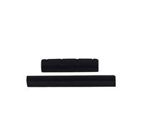 RCGOFOLLOW Electric Acoustic Guitar Nut Saddle Made Premium Ebony Wood Essential For Ukulele Repair And Parts Upgrade 4 String Slotted Guitar Ukulele Nut Parts