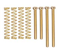 RCGOFOLLOW Electric Bass Tailpiece Screws Springs Kit 2pcs 42mm Screws 4pcs Springs Hassle Free Installation Music Electric Bass Tailpieces Fix Mount