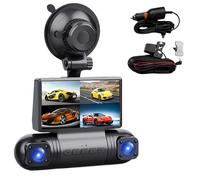 RCGOFOLLOW Experience Clarity Using Car 3Inch 4 Cameras 2K HD Dash Cam Recorder With G-Sensor And Loop Recording Capabilities Support Reversing Image/Phone APP