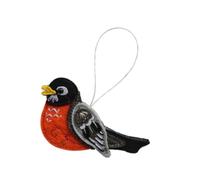 RCGOFOLLOW Festive Celebration With Multipurp Felt Bird Ornament Hanging Decoration Felt Bird Ornament Cute Hanging Pendant Xmas, Orange, 8.5x4cm