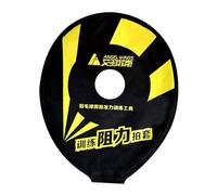 RCGOFOLLOW Flexible Badminton Racket Resistance Cover Leather Supplies Ensures Fit And Comprehensive Cover Fits Most Standard Badminton Rackets Equipment Strength Practice Exerciser, Black Yellow
