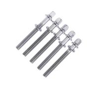 RCGOFOLLOW Flexible Snare Bass Drum Tension Rods With Washers 5 Piece Maintenance Kit Good For Repairs Chrome Plated. Drum Set Snare Bass Parts Accessories Replacement, Silver, 75mm