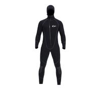 RCGOFOLLOW Heavy Duty Neoprene Wetsuits 7mm Neoprene Swetsuits For Men Women Comfortable Hooded Snorkeling Surfing Diving Underwater Activities Wetsuit Kayaking Scuba Diving, Black, XXL