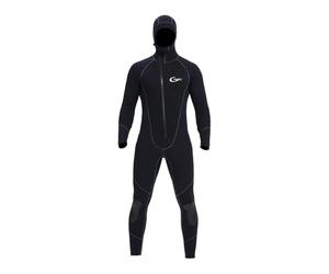 RCGOFOLLOW Heavy Duty Neoprene Wetsuits 7mm Neoprene Swetsuits For Men Women Comfortable Hooded Snorkeling Surfing Diving Underwater Activities Wetsuit Kayaking Scuba Diving, Black, XXL