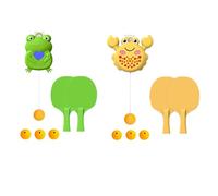 RCGOFOLLOW Indoor Hanging Table Tennis Trainer Innovative Equipment Adjustable Height Paddles Balls Parent Child Interaction Table Tennis Balls Paddles And Ball Set Children