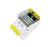 RCGOFOLLOW Innovative ATM Piggy Bank with Electronic Fun Features Helping Children Understand and Enjoy Saving Money Auto Scroll Electronic ATM Savings Machine Gifts, Yellow, 15.5x17.5x27cm