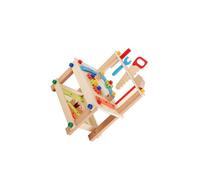 RCGOFOLLOW Kids Tool Bench Wooden Educational Toy Easy To Assemble Fun Power Tool Set Sparks Imagination And Role Play Kids Wooden Power Assembling Building Blocks