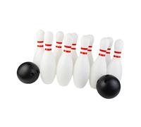 RCGOFOLLOW Kids Toy Bowling Set Offering Endless Fun With Bowling Pins And Ball Parties Gatherings Indoor Outdoor Indoor Outdoor Sports Game Mini Game Set, white black, 30cm