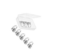 RCGOFOLLOW Large Heavy Case Acoustic Guitars Finger Picks Durable Elegant Nails While Playing Beginners Glossy And Durable. Guitar Picks Retro Pick Holder Nail Protector, Silver Large, 2x2.6cm