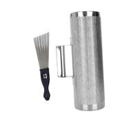 RCGOFOLLOW Latin Music Instrument With Guiro Scraper Offering Clean Loud Sounds Musical Training Tool Portable Sturdy Band Accompaniment Musical Training Tool Portable, silvery, M