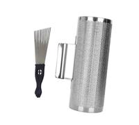 RCGOFOLLOW Latin Music Instrument With Guiro Scraper Offering Clean Loud Sounds Musical Training Tool Portable Sturdy Band Accompaniment Musical Training Tool Portable, silvery, S