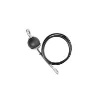 RCGOFOLLOW Lightweight Fitness Pulley Cable With Sturdy Steel Rope Effective Weight Lift Gym Equipment At Home Arms Weight Lift Gym Equipment Triceps Back Chest Rope, Black, 3.5m