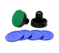 RCGOFOLLOW Mini Air Hockey Pushers And Pucks With Thicker Felt Bottom Engaging Indoor Sports Activities At Home Or Arcade Arcade Indoor Family Games Equipment Sports Party , Black Putter , 6cm