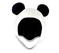 RCGOFOLLOW Neoprene Diving Wetsuit Hood Features Cute Panda Ensures Easy Recognition Underwater Keeps Head Warm And Comfortable Elastic Diving Cap Swimming Cap With Chin Strap, White and Black, M