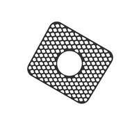 RCGOFOLLOW Non Slip Draining Board Silicone Sink Pad Flexible with Raised Feet Preventing Scratches in Kitchen Sinks Silicone Sink Mat Anti Slip Soft Rubber Pad, Black, 34.5x29.5x0.7CM