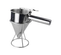 RCGOFOLLOW Pancake Batter Dispenser Stainless Steel Funnel Features Comfortable Handle Accurate Liquid For Bakery Dispenser Funnel WithStand For Takoyaki