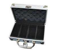 RCGOFOLLOW Portable Chip Case Aluminum Alloy with Right Angle Corner Compact Storage for Casino Token Multiple Reinforcements of Portable Position Number Chips Playing Game Carrying Case Carrier