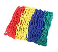 RCGOFOLLOW Premium Nylon Rope Grid Children Climbing Net Installs Easily and Offers Potential Hazards in Playgrounds and Balconies Colorful Nylon Rope Grid Children Climbing Net, Rainbow, 1x4m 10cm