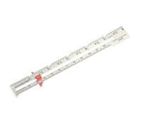 RCGOFOLLOW Professional Aluminum Quilting Ruler Durable Reliable Craft Tool Dress Making Measure Specifications Space Tucks and Pleats. DIY Hem Knitting Garment Pattern Fixed Edge Ruler