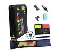 RCGOFOLLOW Professional Referee Accessories Set Tools Packed With Zipper Closure Carrying Bag Coaches And Match Officials Linesman Flags Red Yellow Cards Referee Equipment