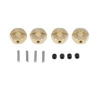 RCGOFOLLOW RC Model Car Metal Brass Wheel Rims Set Easy Install Upgrade Parts Compatible With Various Models 1/16 Rc Car. Model Balance Weight Brass Wheel Replaces, Copper, 8mm