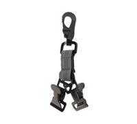 RCGOFOLLOW Reflective Firefighter Glove Strap To Safety And Visibility For Efficient Performance During Night Operations Work Glove Holder Clip For First Responder Sturdy, Gray, total length 18cm