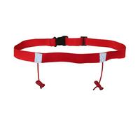 RCGOFOLLOW Running Triathlon Cycling Number Belt Adjustable Fit Features Reflective Tape Running Bib Holder Waist Belt for Comfort During Sports Bib Holder Race Triathlon Waist, Red, 25x920mm