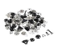 RCGOFOLLOW Sewing Hooks Eyes Closure 50 Sets Assorted Colors Excellent Fasteners For Bra Trousers Skirt Dress Package Includes 50 Sets Assorted Hook And Eye Closures
