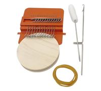RCGOFOLLOW Speedweve Type DIY Tool with Wooden Disc Funny Challenging Option for Quick Weaving Darning Small Holes Knitting Speedweve Repair Tool Kit Crochet Hooks, 12 Pin