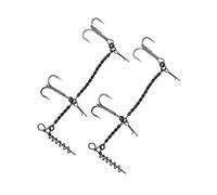 RCGOFOLLOW Spring-loaded Locking Pin Fishing Rig Premium Heavy Stinger Pike Corkscrew System Fishing Platform System/Heavy Stinger Pike Rig Corkscrew, 2pcs