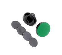 RCGOFOLLOW Standard Size Air Hockey Paddles Comfortable Grip Durable Accessories For Tabletop Game Fun For All Ages Arcade Indoor Family Games Equipment Sports Party , Black Pushers , 96mm