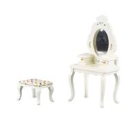 RCGOFOLLOW Striking 1 12 Scale Dolls House Table Models Room Item for Creative Vintage Dressing Table Photography Props Doll House Furniture Miniature Desk Dresser