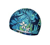 RCGOFOLLOW Swim Cap Comfortable Swim Pool Bathing Hat Exquisite Printed Fabric Fashionable And Beautiful Fine Stitching Swimming Cap With Flowers Printed Summer Fashion, Style A