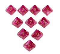 RCGOFOLLOW Translucent Dice Set 10 Sided 16mm Teachers To Incorporate Fun Into Math Lessons And Teaching Supplementing Math Lessons And Encouraging Simple Arithmetic Made Of Palstic