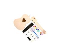 RCGOFOLLOW Ukulele DIY Kits 21inch Wooden Assembly Fun Parent Child Kids Build Guitar Kits Set Enhancing Creativity 4 String Hawaii Guitar Handwork Painting Handmade