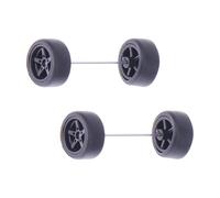 RCGOFOLLOW Wide Application Simulation 1/64 Scale Tires And Wheel Rims Accessories Custom RC Car Projects 164 Wheel Adopts Alloy Simulation 164 Scale Diecast Model Modification, black, 1.1cm