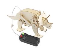 RCGOFOLLOW Wood Puzzles DIY Science Building Small Dinosaur Engaging Fun Learning Kit Children Science Through Creative Assembly Education Dinosaur Model Toy For Children Project