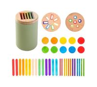 RCGOFOLLOW Wooden Color Shape Sorting Box Game Sorting Supports Early Development By Teaching Color Recognition And Engaging Kids In Educational Fun Shape Toy Wooden Activity Center, Style D