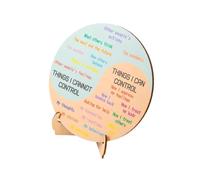 RCGOFOLLOW Wooden Feelings Chart Emotion Wheel Emotional Management Tool For Classroom Teaching Activities Emotion Wheel Stands Out With Thicker Mental Feeling Feeling Chart With Stand