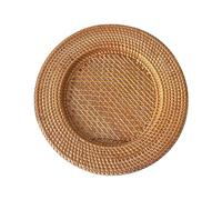 RCGOFOLLOW Woven Bread Serving Baskets Easy Snack Storage Bowls Versatile Fruit Serving Tray And Food Display Stand Rattan Fruit Plate Footed Decorative Basket