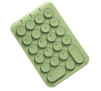RCGtnnesa Wireless Number Pad Rechargeable Numeric Keypad Round Keycaps Numpad Number Keyboard Compatible With Laptop(Blue)