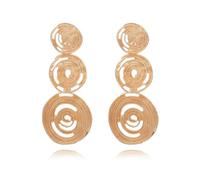 RCHENGYANUIMA Multi-layer Spiral Disk Stud Earrings for Women Bohemia Minimalist Alloy Threaded Geometric Hollow out Metal Coin Disc Drop Earrings Jewelry for Daily, M, Acrylic, No Gemstone