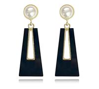 RCHENGYANUIMA Vintage Trapezoid Geometry Hollow Dangle Earrings for Women Temperament Trendy Luxury Jewelry Accessories, M, Acrylic, No Gemstone